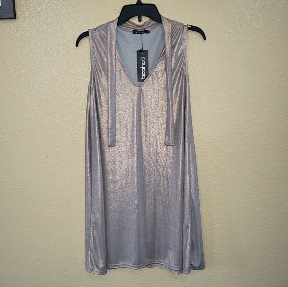 BooHoo Swing Dress Aeryn Tie US 6 Holiday Party - Picture 6 of 8